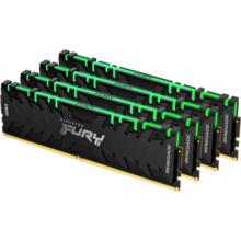 金士顿 (Kingston) FURY 128GB(32G×4)套装 DDR4 3200 台式机内存条 Renegade叛逆者 RGB灯条 骇客神条