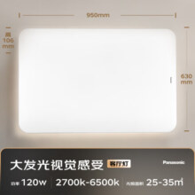 松下（Panasonic）吸顶灯客厅灯遥控调光调色超薄LED客厅吸顶灯具灯饰HHLAZ6066L