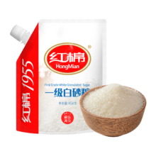 需首购、plus 会员:红棉 一级白砂糖碳法糖水用糖咖啡奶茶调味白糖 454g