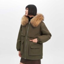 31日10点开始：BOSIDENG 波司登 大毛领连帽工装风女式羽绒服 B20145504S