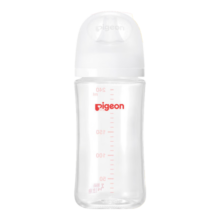 贝亲（Pigeon）婴儿玻璃奶瓶 自然实感第3代 宽口径 240ml AA188  L号6个月以上
