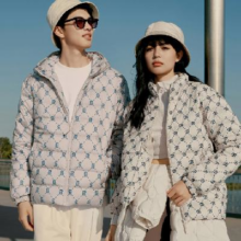 BOSIDENG 波司登 男女同款老花时尚羽绒服