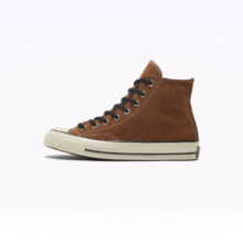 20点开始：Converse 匡威 1970S男女高帮复古翻毛皮运动鞋 169337C 褐色