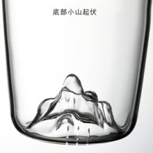 美杜（Meidu） 玻璃茶水分离杯过滤花茶杯耐热玻璃三件套水杯子泡茶杯办公室 观山茶杯竹盖【500ml】 500ml