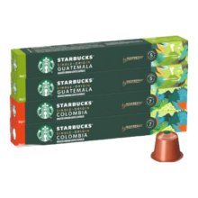 星巴克（Starbucks）Nespresso浓遇胶囊单一产地组套（哥伦比亚*2+危地马拉*2）40颗