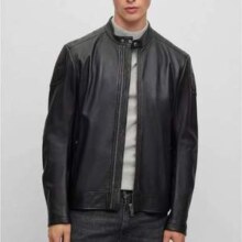 Hugo Boss 雨果·博斯  男士羔羊皮机车夹克 50505031