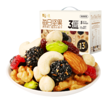 百草味 每日坚果 坚果礼盒混合果仁健康夏威夷果核桃腰果团购 750g/箱30袋【青春款】