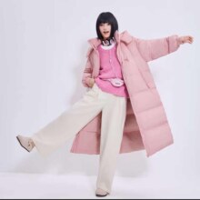京东百亿补贴、PLUS会员：京东京造 女士泡芙长款羽绒服 100072519312