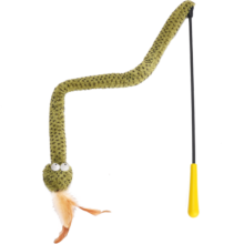zeze逗猫棒猫咪玩具森林蛇逗猫神器猫用品自嗨解闷羽毛长杆玩具用品 蛇逗猫棒 M