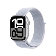 Apple/苹果 Watch Series 10 智能手表GPS款42毫米银色铝金属表壳青云色回环式运动表带MX1L3CH/B