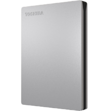 东芝（TOSHIBA）2TB 移动硬盘机械 Slim系列 USB3.2 Gen 1 2.5英寸 银色 兼容Mac 金属超薄 密码保护 轻松备份
