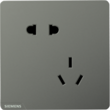 西门子（SIEMENS） 【清单报价】皓彩深灰银无边框大面板 开关插座面板家用暗装86型 10A斜五孔
