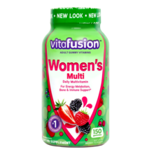 Vitafusion美国进口女士定制成人复合维生素叶酸补锌片b12元气营养软糖150粒