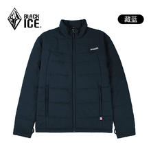 BLACKICE 黑冰 24户外男款金标P棉 防水透湿 防泼防油污棉服 防风耐磨外套 黑色 L