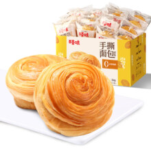 京东百亿补贴，PLUS会员:百草味 手撕面包 原味1000g*2件