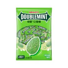 DOUBLEMINT 绿箭 口香糖100片条装箭牌薄荷糖1大袋清凉清口接吻糖果清新口气