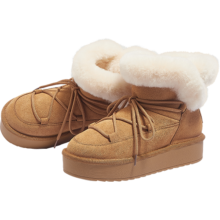 需首单礼金：CAMEL 骆驼 雪地靴系带女款 B7805054TU