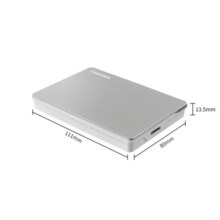 东芝（TOSHIBA）1TB移动硬盘机械 Flex系列 USB3.2 Gen 1 2.5英寸 尊贵银 兼容Mac等多系统 高速传输 高端商务