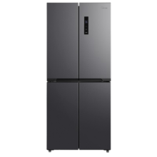 美的（Midea）61厘米薄407升一级智能双变频十字门四开门家用电冰箱大容量BCD-407WSPZM(E)超薄可嵌入 国家补贴  BCD-407WSPZM(E)炭灰-月夜