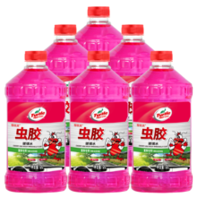 龟牌（Turtle Wax）樱桃爽去虫胶汽车玻璃水2L*6瓶 去油膜鸟粪专用雨刮水600707-6