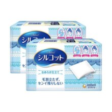 【自营】Silcot/舒蔻尤妮佳化妆棉丝滑型卸妆棉补水拍打82片*2盒