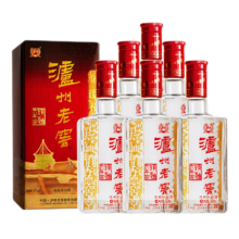 plus会员、需首购：泸州老窖（LUZHOULAOJIAO）六年窖头曲 浓香型白酒 52度 500mL 6瓶 六年窖头曲整箱装