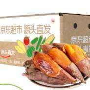京东百亿补贴、plus会员:京鲜生山东烟薯25号蜜薯 净重4.5斤 中果150g+ 烤地瓜 源头直发