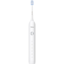 美的（Midea）电动牙刷男女成人软毛声波全自动 防水感应式充电 2刷头 MR1系列冰川白MC-AJ0101