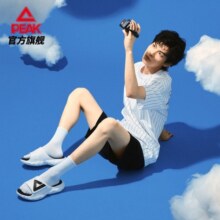 匹克AI态极云拖鞋男鞋女鞋夏季运动拖鞋魔术贴外穿沙滩增高情侣凉拖鞋 大白/黑色(男款) 42