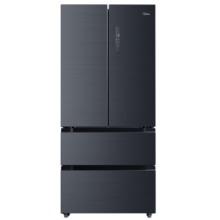 美的（Midea）慧鲜480升双变频一级能效十字四开门风冷超薄大容量囤货家用智能冰箱BCD-480WSPZM(E) 国家补贴 BCD-480WSPZM(E) 榭湖银