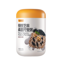 五谷磨房 早餐速食粥 高纤高钙核桃黑芝麻桑葚营养代餐粉600g