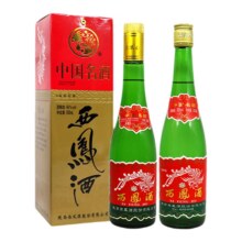 西凤酒 陕西产西凤高脖绿瓶45度+55度500ml个1瓶