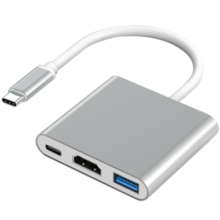 Gopala Type c扩展坞USB-C转HDMI拓展坞雷电4转换器网口分线器通用MacBook笔记本ipad电脑转接器 3IN1-4扩展坞转换器