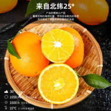 PLUS会员：田良季 江西赣南脐橙【闪送】手剥甜橙子新鲜当季水果送礼品物盒 净重9斤装【80%人选】 大果70-75mm