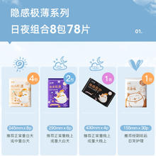 88VIP会员：shecare 舒莱 凸凸棉棉柔隐感极薄卫生巾日夜用组合78片