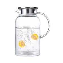 青苹果耐热玻璃凉水壶大容量1.8L防爆家用冷水壶煮茶壶养生壶