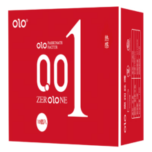 OLO 避孕套超薄001 冰火热感安全套 玻尿酸 持久避孕套3只装