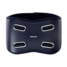 飞利浦（PHILIPS）腰部按摩器多功能腰椎按摩仪冷热敷振动便携护腰暖宫腰带送礼家用男女友生日实用送长辈礼物送父母 7201B深蓝色