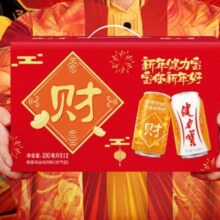 京东百亿补贴、PLUS会员：JIANLIBAO 健力宝 橙蜜味碳酸饮料福财礼盒 330*12罐