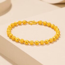 京东百亿补贴：CABIOYA 卡铂亚 黄金手链 光沙5.27克 约16cm 宽约3.5mm
