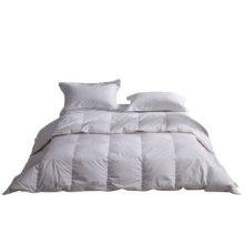 斯诺曼100支贡缎进口95%白鹅绒羽绒暖气被春秋被 充510g200x230cm【白】