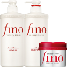 FINO芬浓透润美容液套装洗发水550ml+护发素550ml+新一代发膜230g
