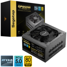 鑫谷（segotep）GP850W ATX3.0黑金全模组电源（日系680μF大电容/原生PCIE5.0/80plus金牌/台式电脑主机箱电源）