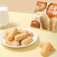 plus会员：三只松鼠 燕麦巧力酥 500g