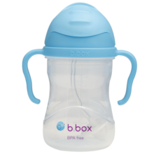 b.box贝博士第三代儿童吸管杯 bbox宝宝重力球防漏学饮杯 天蓝色