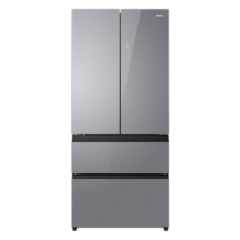 海尔（Haier）冰箱500升【0cm边距】法式多门彩晶零嵌入式干湿分储黑金净化家用变频一级能效超薄冰箱 以旧换新 500L丝缎灰丨彩晶面板+阻氧干湿分储+零距离嵌入