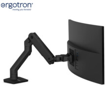 爱格升（ERGOTRON）HX重型显示器支架电脑支架支架臂旋转电脑架台式机屏幕底座增高架电脑桌（45-475-224）黑色