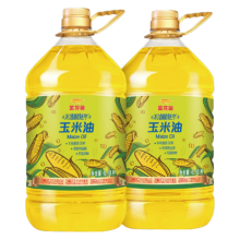 20点、plus会员：金龙鱼 食用油 非转基因 物理压榨玉米油6.18L*2