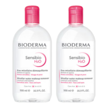 贝德玛（BIODERMA）卸妆水粉水500ml*2 眼唇脸三合一 卸防晒 敏肌 圣诞节礼物