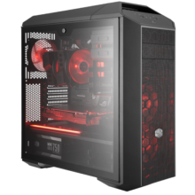 酷冷至尊(CoolerMaster)MC Pro5 EATX台式电脑中塔机箱 钢玻侧板/模组化设计/5硬盘位/6风扇位